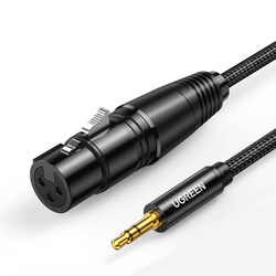 Ugreen audio cable 3.5mm mini jack (male) - XLR (female) 2m black (AV182)