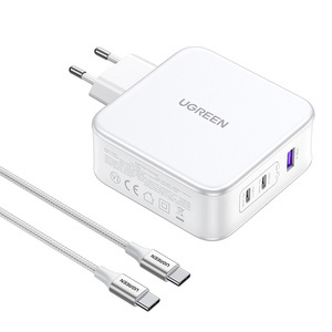 Ladergerät uGREEN 15339 Nexode-Netzwerkadapter, 2xUSB-C, USB-A 3.0, PD3.0, QC4.0, GaN, 140W (Weiß) CD289