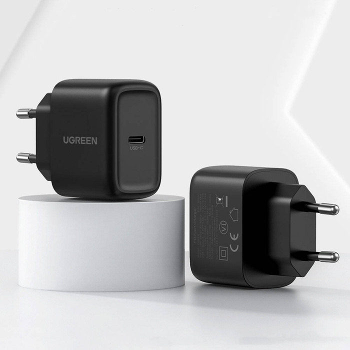 Ugreen USB Type C charger 25W Power Delivery + USB Type C cable 2m black (50581)