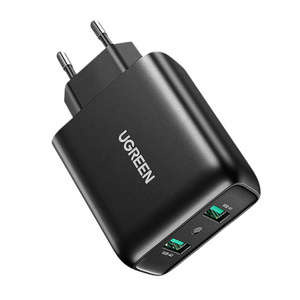 Ladergerät uGREEN 2xUSB-A, 18W, PD3.0, EU (schwarz) CD161