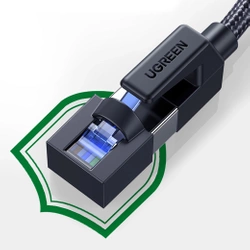 UGREEN NW153 Kabel geflochtenes Netzwerkkabel, Ethernet RJ45, Kat.8, F/FTP, 1,5m (schwarz)