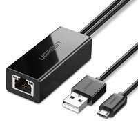 Ugreen externer Micro USB 100Mbps Netzwerkadapter für Chromecast 1m schwarz (30985)