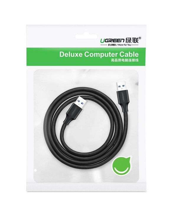 Ugreen cable USB 2.0 cable (male) - USB 2.0 (male) 0.5 m black (US128 10308)