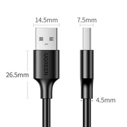 Ugreen Kabel USB 2.0 Kabel (männlich) - USB 2.0 (männlich) 3 m schwarz (US128 30136)