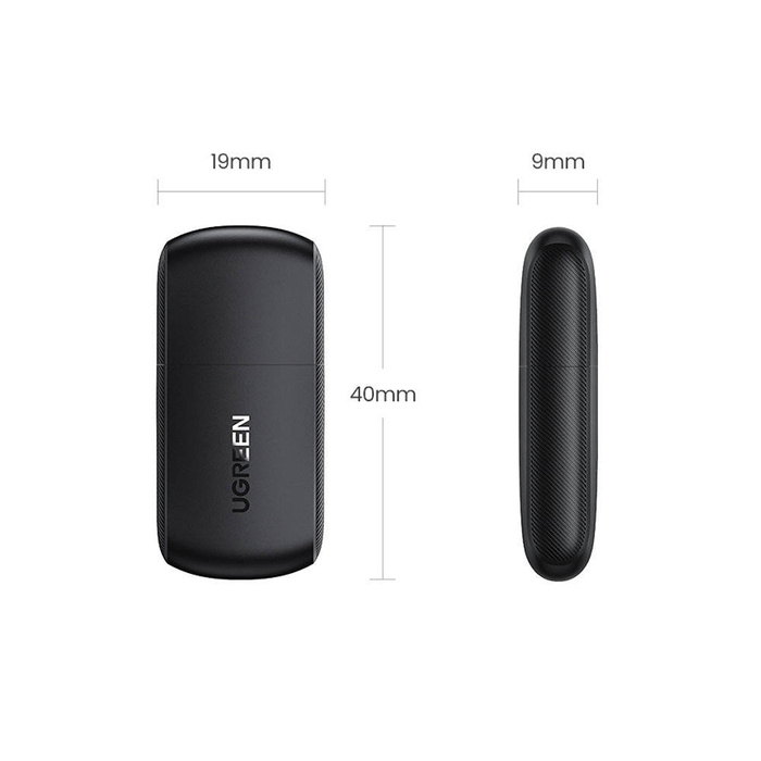 Ugreen dual-band adapter external USB network card - WiFi 11ac AC650 black (CM448)