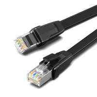 UGREEN NW134 Flaches kabel Netzwerkkabel mit Metallsteckern, Ethernet RJ45, Kat.8, U/FTP, 5m (schwarz)