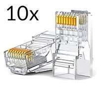 Ugreen 10x Stecker Stecker Kupplung Ende RJ45 8P8C Cat 6 transparent (50961)