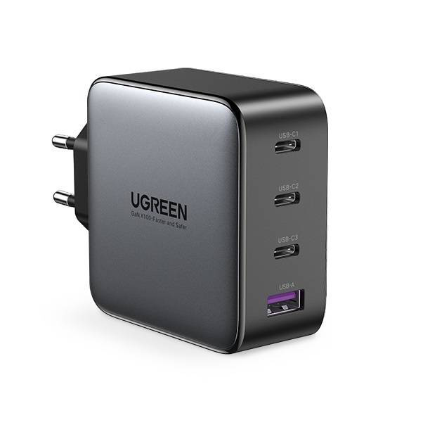 Ladergerät uGREEN CD226, USB QC3.0, 3x USB-C, 100W, PD (schwarz)