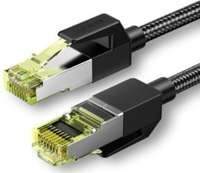 UGREEN NW150 Kabel geflochtenes Netzwerkkabel, Ethernet RJ45, Kat.7, F/FTP, 1,5m (schwarz)