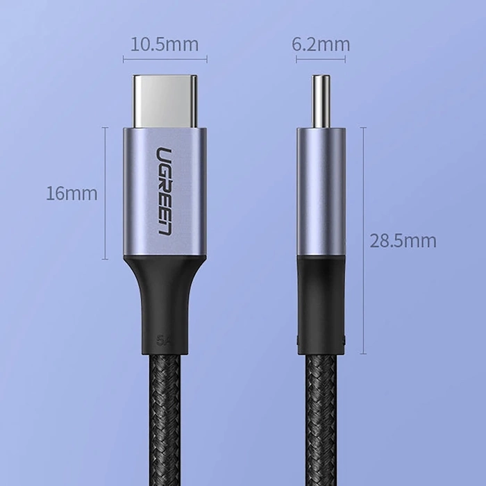 Kabel USB-C auf USB-C UGREEN US316, 100W, 1,5m (schwarz)