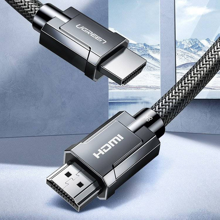 Ugreen cable HDMI 2.1 cable 8K 60 Hz / 4K 120 Hz 3D 48 Gbps HDR VRR QMS ALLM eARC QFT 2 m gray (HD135 70321)