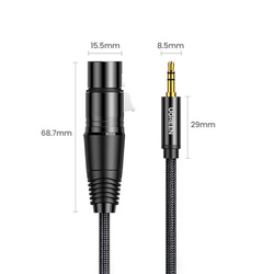 Ugreen audio cable 3.5mm mini jack (male) - XLR (female) 2m black (AV182)