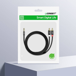 Ugreen Audiokabel 3,5 mm Miniklinke - 2RCA 3m schwarz (10590)