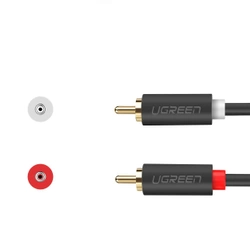 Ugreen Kabel Stereo Audio Video Kabel 2 Cinch 2x Cinch 5m grau (10520)