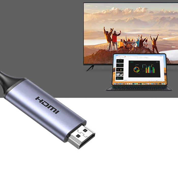 Kabel USB C - HDMI 2.1 8K 60Hz 1.5m Ugreen CM565 - grau