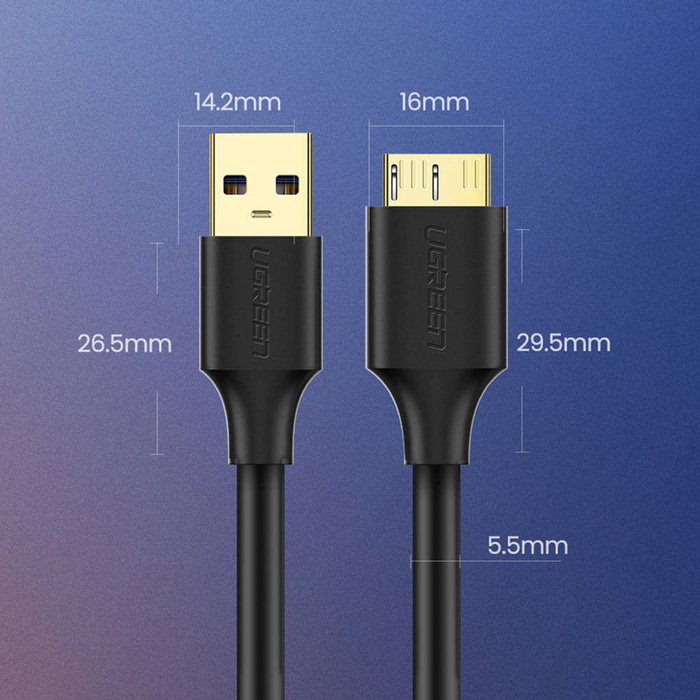 Ugreen Kabel - USB - Micro USB Typ B SuperSpeed 3.0 Kabel 1m schwarz (10841)