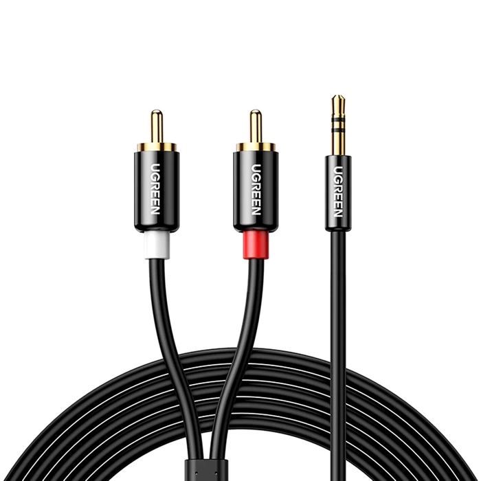 Ugreen AV116 10584 audio mini jack cable 3.5 mm (male) / 2RCA (male) 2m - black