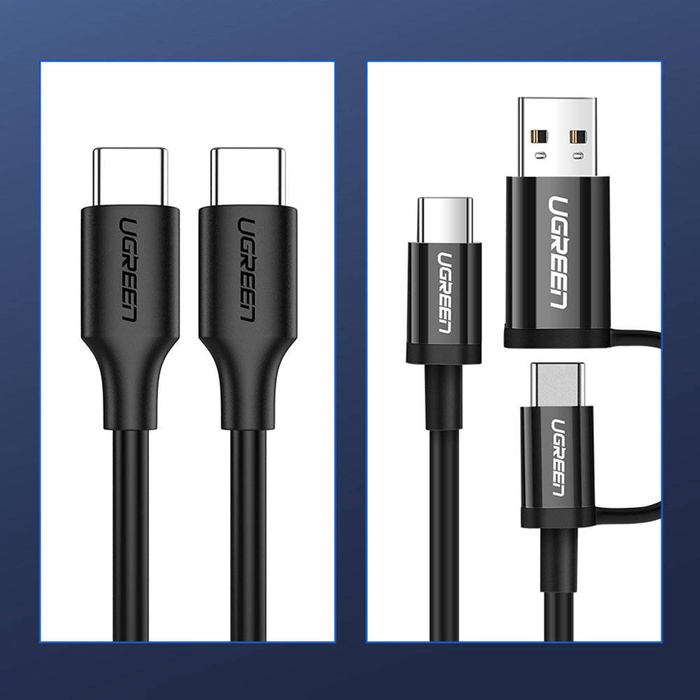 Ugreen kabel USB Typ C do ładowania i transferu danych 3A 3m czarny (US286)