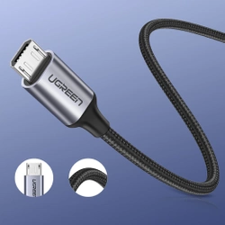 Ugreen kabel przewód USB - micro USB 2m szary (60148)