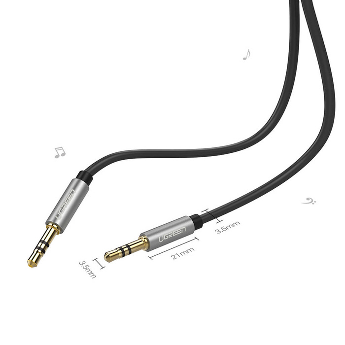 Ugreen kabel przewód audio AUX mini jack 3,5mm 1m czarny (AV119)