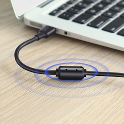 Ugreen 5-poliges vergoldetes USB-Kabel - Mini-USB 0,25 m schwarz (US132)