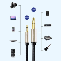 UGREEN Klinke 3,5 mm auf TRS 6,35 mm AV127 Kabel 3m Grau