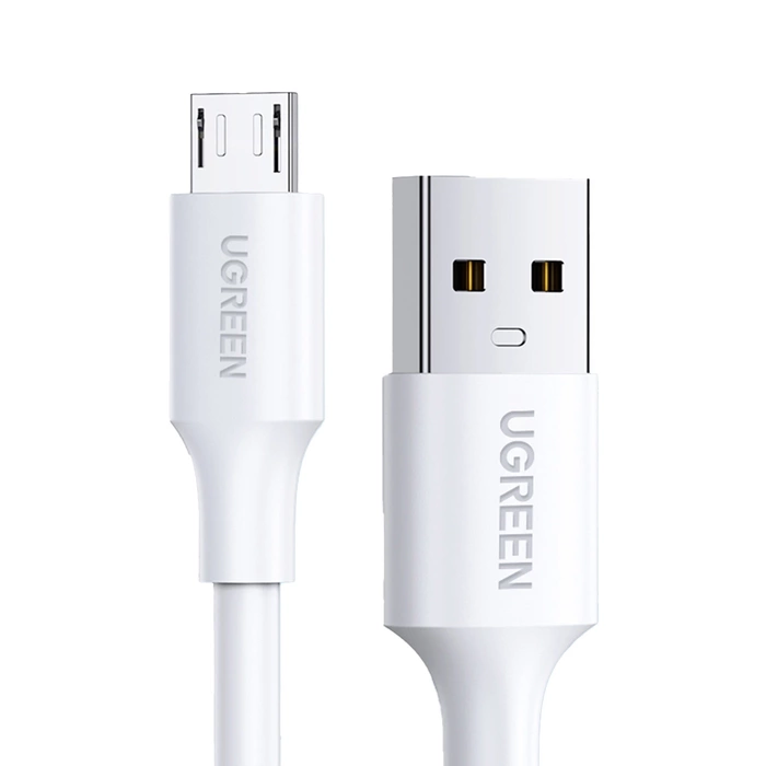 Cable micro USB UGREEN QC 3.0 2.4A 0.25m (white)