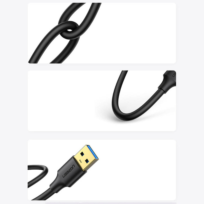 Ugreen kabel przewód USB 3.2 Gen 1 3m czarny (US128 90576)