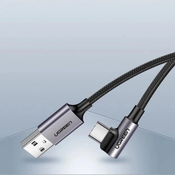 Kabel USB zu USB-C gewinkelt UGREEN US284, 3A , 3m (schwarz)