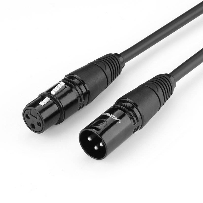 Ugreen przedłużacz kabel audio przewód mikrofonowy do mikrofonu XLR (żeński) - XLR (męski) 2 m (AV130)