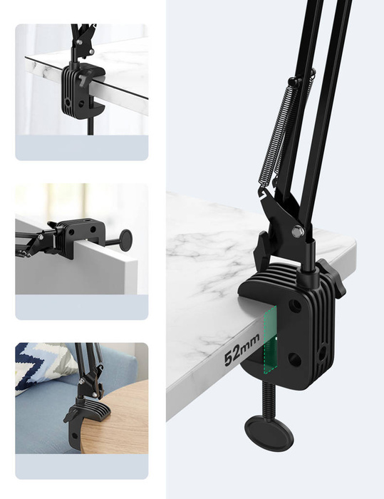 Ugreen holder tripod folding arm for table desk for phone tablet black-gray (50394)