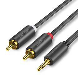 Ugreen Audiokabel 3,5 mm Miniklinke - 2RCA 3m schwarz (10590)