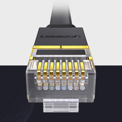 Ugreen Ethernet-Patchkabel U/FTP Cat. 7 10 Gbit/s flach 0,5 m schwarz (NW106)