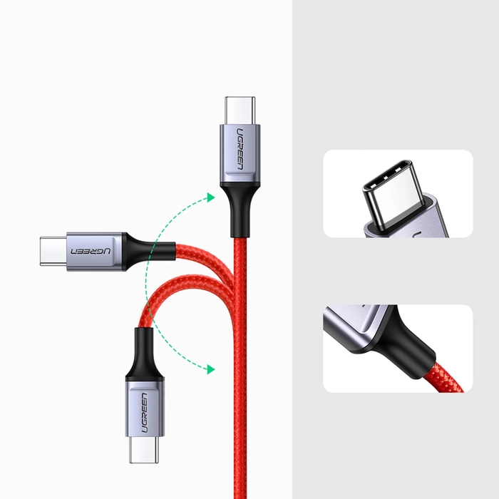 Cable Ugreen US294 USB-C 2.0 / USB-C 2.0 3A - red