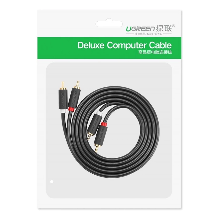 Cable UGREEN 2RCA Cinch To 2RCA Cinch 3m Black