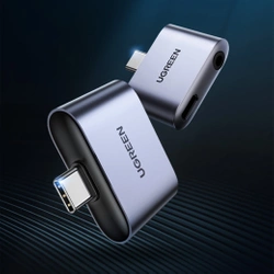 Adapter USB-C do USB-C i jack 3.5mm UGREEN CM231 (szary)