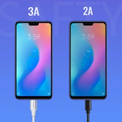 Niklowany kabel USB-C QC3.0 UGREEN 1m z aluminiową wtyczką biały