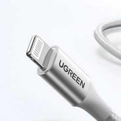 Ugreen Kabel USB Typ C Kabel - Lightning MFI 1 m 3 A 36 W Silber (70523)