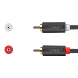 Cable UGREEN 2RCA Cinch To 2RCA Cinch 3m Black