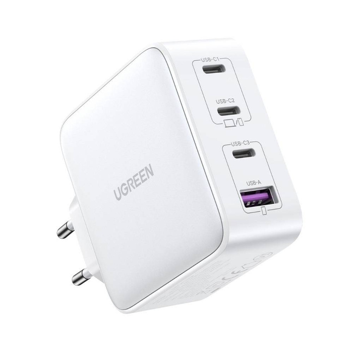 Fast charger GaN 3xUSB C / USB 100W PPS Ugreen CD226 - white