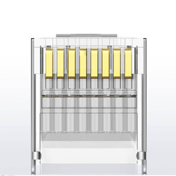 Ugreen 10x wtyk końcówka RJ45 8P8C (UTP Cat. 6 / Cat. 5 / Cat. 5e) srebrny (NW111)