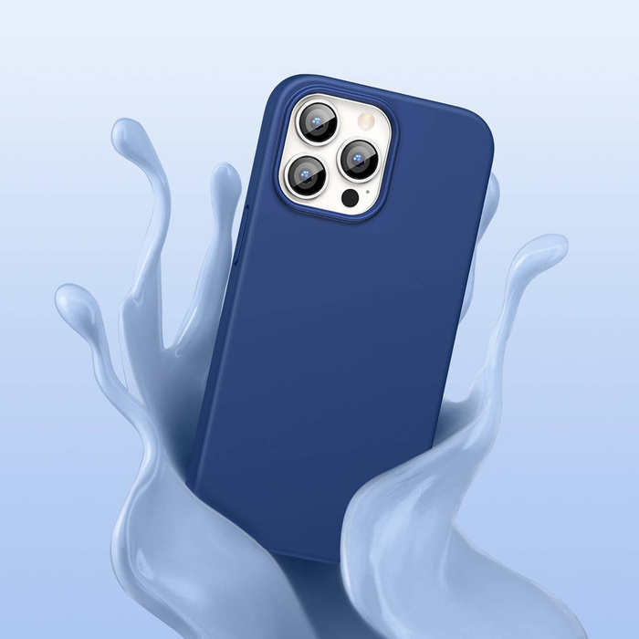 Ugreen Protective Silicone Case rubber flexible silicone case cover for iPhone 13 Pro Max blue