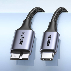 Cable USB C - Micro USB B 3.0 5Gb/s 3A 1m Ugreen US565 - gray