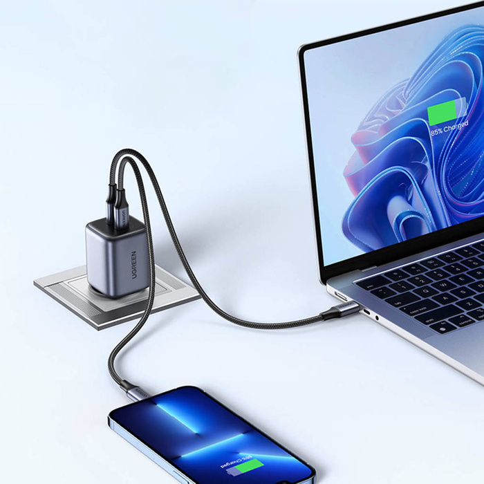 Ugreen high-speed charger GaN 2xUSB-C 45W grey (CD294)