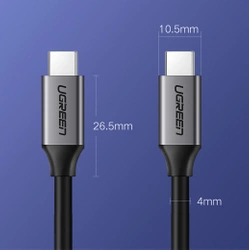 Ugreen US161 50751 USB-C 3.1 / USB-C 3.1 cable 1.5m - gray