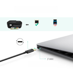 Ugreen kabel przewód do drukarki USB-C - USB-B 480Mb/s 2m czarny (US241)