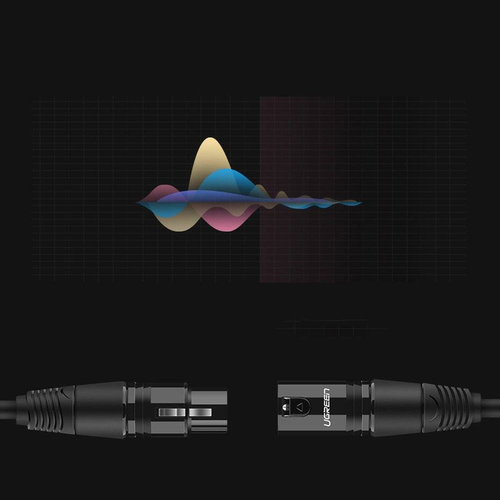 Ugreen Audio-Verlängerungskabel Mikrofonkabel Mikrofon XLR (weiblich) - XLR (männlich) 5 m (AV130)