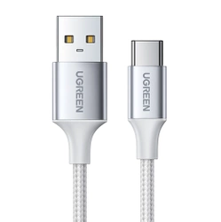 Vernickeltes USB-C QC3.0 UGREEN Kabel 1,5m mit Aluminiumstecker weiß