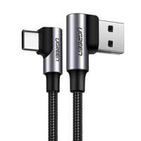 Kabel USB auf USB-C, gewinkelt UGREEN US176, 3A, 0,5m (schwarz)