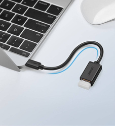 Ugreen adapter przejściówka kabel OTG z USB 3.0 na USB Typ C czarny (30701)